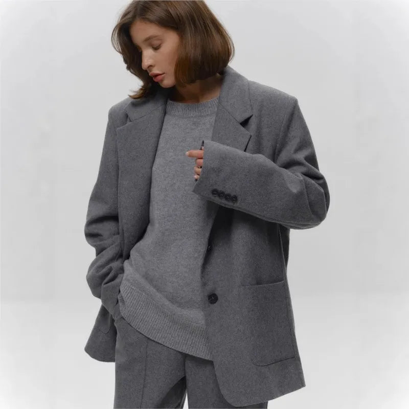 2025 Winter Women's Oversized Sweaters Crew Neck Long Sleeve Knitted Jumper Plain Basic Casual Sweater Knitwear