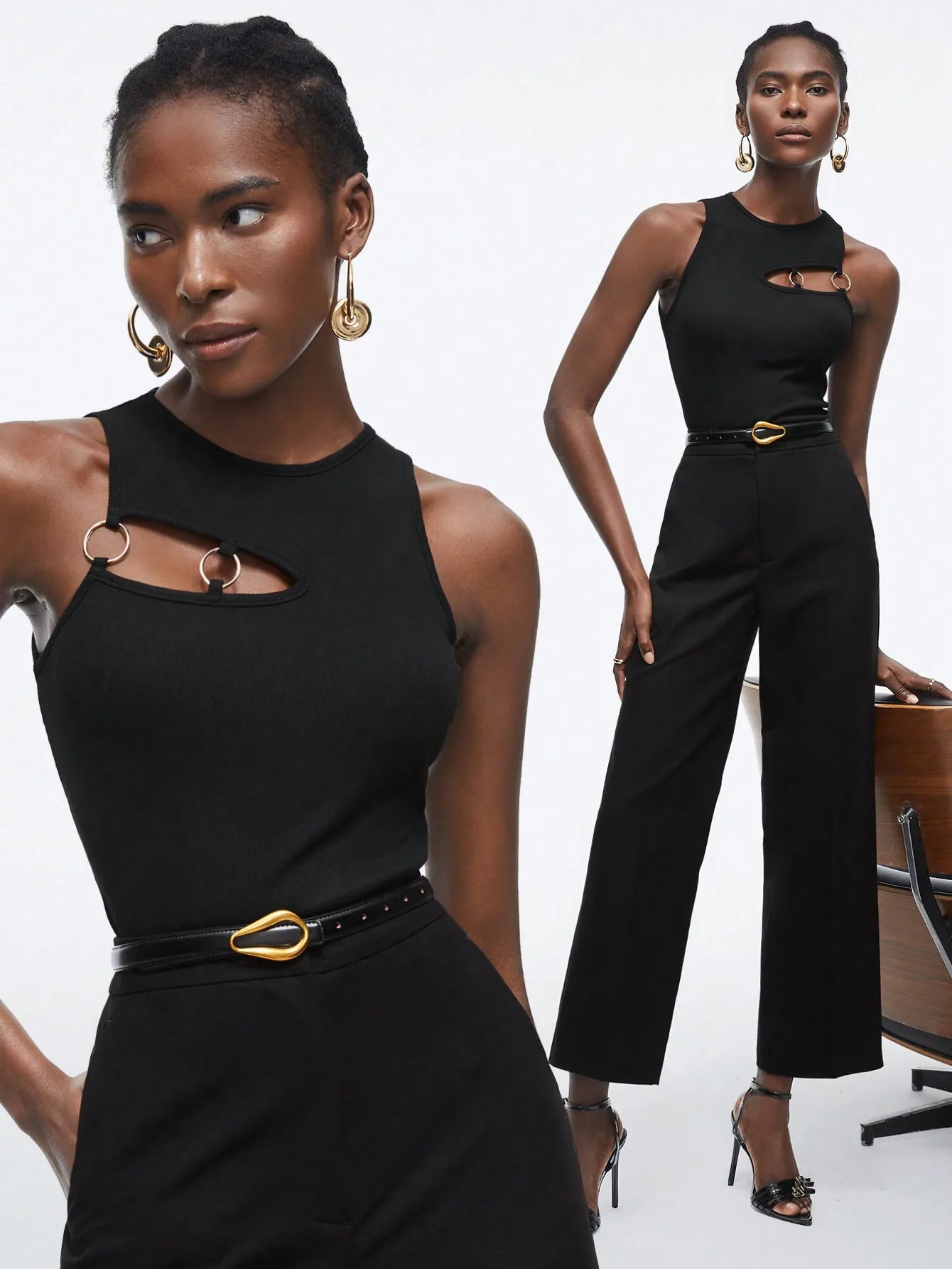 New Summer Women Casual Black Tank Top Sexy Crop Top Streetwear Simple T Shirt Hollow Out Corset Top Female Slim Short T Shirt