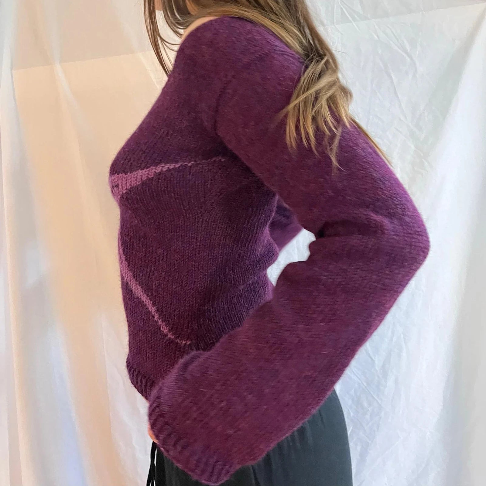 Combhasaki Women Y2K Vintage Off Shoulder Sweater Slim Fit Aesthetic Graphic Print Long Sleeve Knitweare Tops Vintage Streetwear